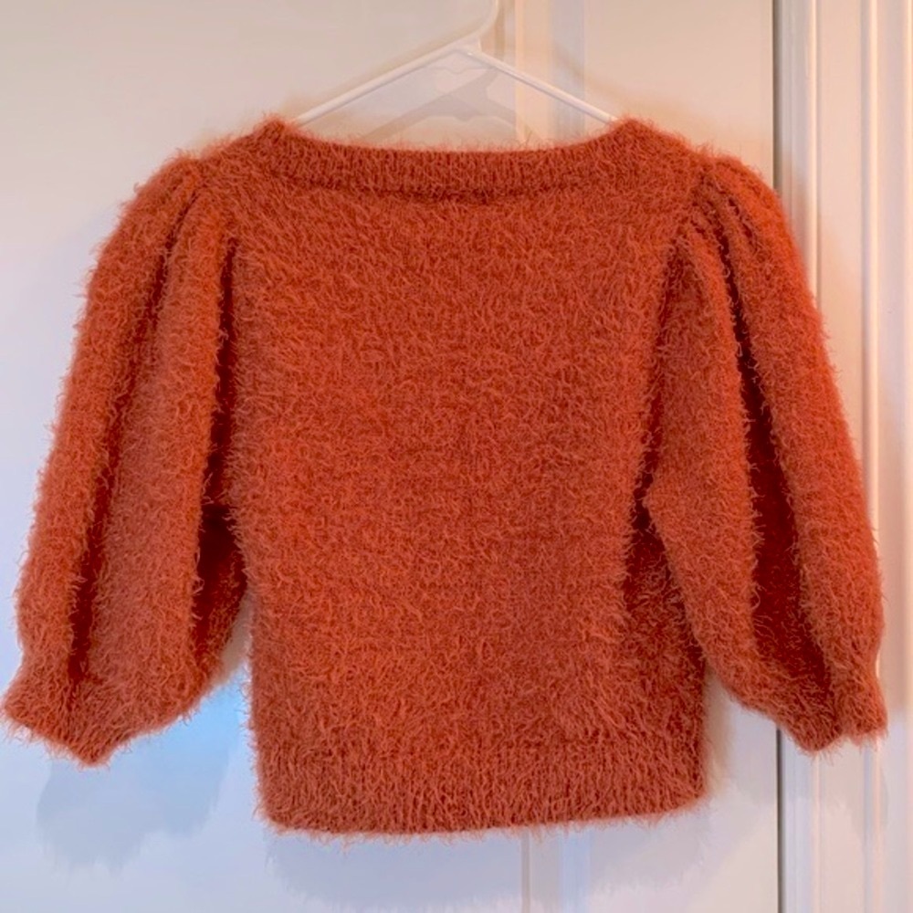 Wild Fable Fuzzy Cropped Sweater Rust Size Small - Picture 2 of 5